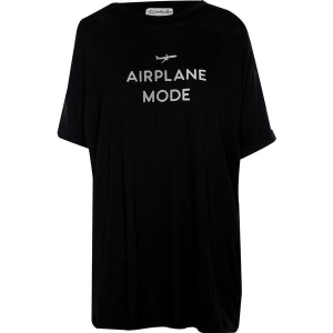 Women's The Laundry Room Airplane Mode Oversized Shirt Medium Black