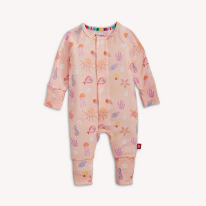 Magnetic Me Modal Magentic Convertible Pajamas Baby 3/6 mo. Deep Chic Pink