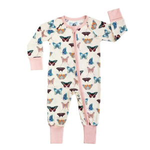 Emerson and Friends Bamboo Convertible Pajamas Baby 0/3 mo. Wings of Paradise Butterflies