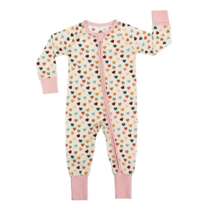 Emerson and Friends Bamboo Convertible Pajamas Baby 12/18 mo. Rainbow Heart