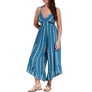 Women's Angie V-Neck Angled Hem Jumpsuit Small Deep Blue