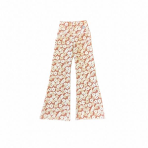 Girls' Yogababy Thick Waist Band Flare Leggings 6 Nude Floral
