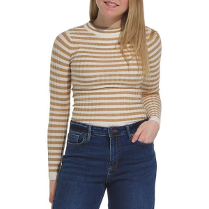 Women's Sadie And Sage Simply Being Long Sleeve Shirt XSmall Taupe Ivory