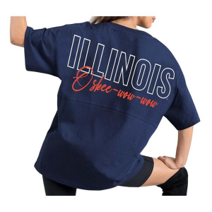 Illinois Fighting Illini Gameday Couture Women's Back At Ya T-Shirt Medium Navy