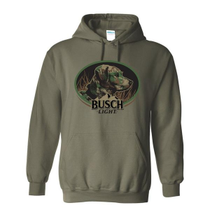 Men's Brew City Busch Wildlife On Water Hoodie Medium Mill Green