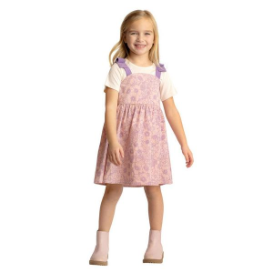 Girls' Mabel + Honey Flower Power Dress 3T Purple