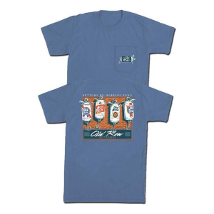 Men's Old Row Bottoms Up Bobbers Down Pocket T-Shirt Medium Blue