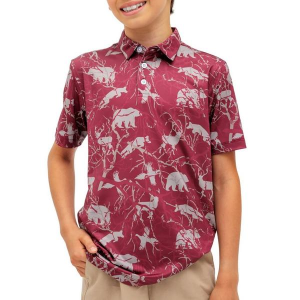 Kids' Waggle Golf Animal Print Polo Medium Wild Side