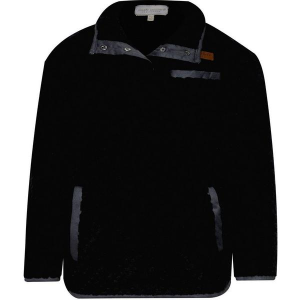 Girls' Simply Southern Simply Soft 1/4 Snap,Crew Small Black