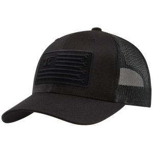 Troll Co. Clothing Anvil Flagship Curved Brim Trucker Work Snapback Hat One Size Black