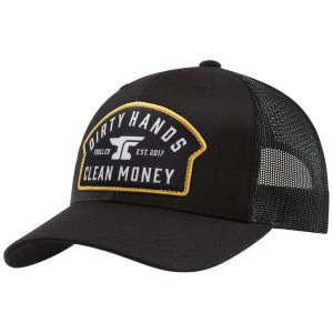 Troll Co. Clothing DHCM Patch Curved Brim Trucker Work Snapback Hat One Size Black