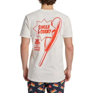 Men's Party Pants Single And Corny T-Shirt XLarge Vintage White