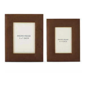 K&K Interiors Suede Photo Frames (Sold Individually)