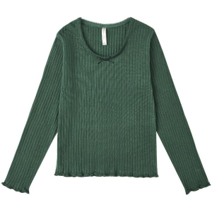 Girls' Rylee + Cru Ribbed Long Sleeve Shirt Toddler 2/3T Green
