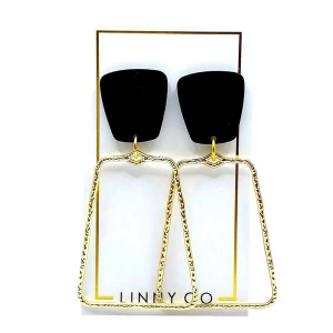 LINNY CO Kaelyn Earrings Black/Gold