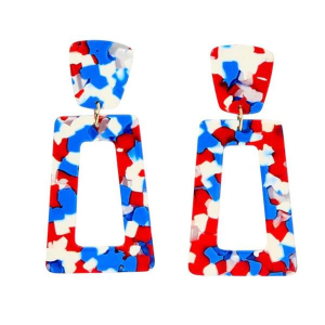 LINNY CO Kennedy Earrings One Size Red/White/Blue