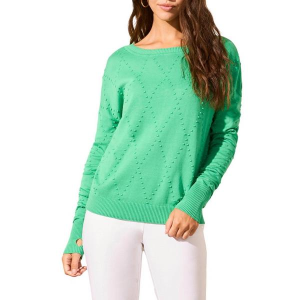 Women's Tribal Pullover Sweater Diamond Detail Large Jungle