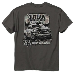 Men's Jedco Ram Outlaw Camo T-Shirt 2XLarge Charcoal