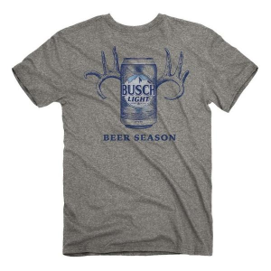 Men's Jedco Busch Beer Season T-Shirt 3XLarge Heather Grey