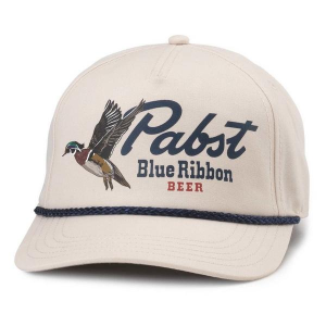 American Needle Canvas Cappy Pabst Snapback Hat One Size Ivory