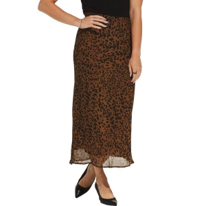 Women's DRESS FORUM Cheetah Skirt Medium Toffee Brown
