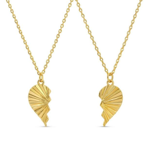 Splendid Iris Be Connected Heart Necklace
