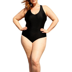 Women's Ingear Cross Back One Piece Swimsuit Plus 24W Black