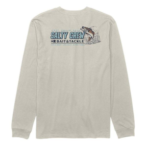 Men's Salty Crew Live Bait Long Sleeve T-Shirt Medium Bone
