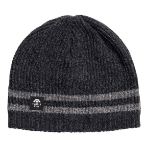 Turtle Fur Ocean Ragg Wool Mr. Happy Beanie One Size Black Heather