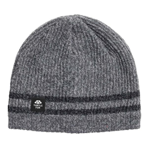 Turtle Fur Ocean Ragg Wool Mr. Happy Beanie One Size Charcoal