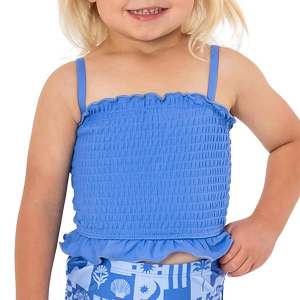 Girls' Janela Bay Smocked Swim Tankini Toddler 2T Periwinkle