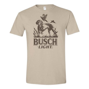 Men's Brew City Busch Light Running Dog T-Shirt 2XLarge Sand