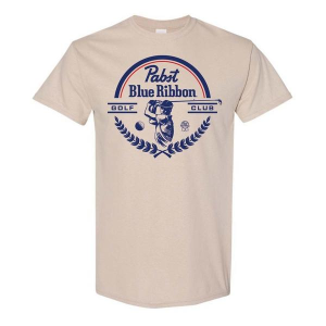 Men's Brew City PBR Golf Club T-Shirt 2XLarge Sand