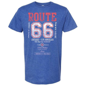 Men's Brew City Route 66 Driver T-Shirt 2XLarge Royal