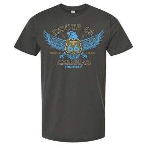 Men's Brew City Route 66 Eagle T-Shirt Medium Coal