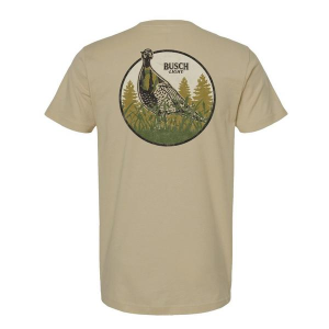 Men's Brew City Busch Light Camo Can Pheasant T-Shirt Small Sand