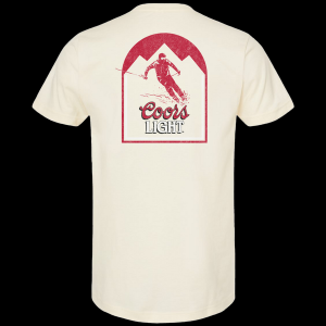 Men's Brew City Coors Light Skiing T-Shirt 2XLarge Natural