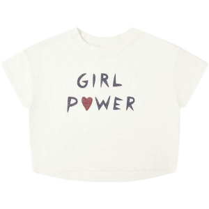 Girls' Rylee + Cru Boxy Girl Power T-Shirt Baby 3/6 mo. Ivory