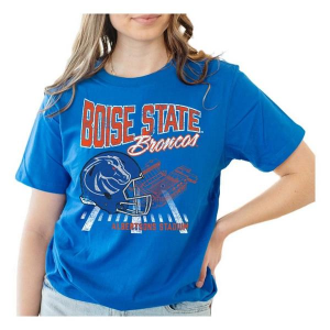 Boise State Broncos Gameday Social Women's Stadium Sketch T-Shirt Large Royal