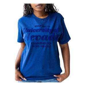 Nevada Wolf Pack Gameday Social Women's Hansen Brush T-Shirt XLarge Navy
