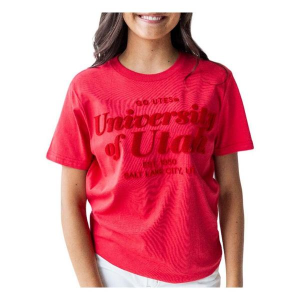 Utah Utes Gameday Social Women's Hansen Brush T-Shirt Small Red
