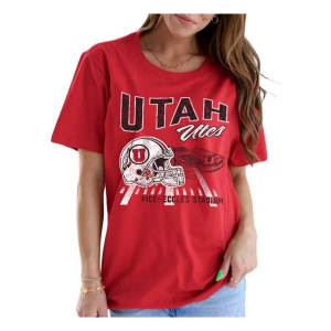 Utah Utes Gameday Social Women's Stadium Sketch T-Shirt XLarge Heather Grey