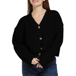 Women's Double Zero Cardigan Fun Times Large Black