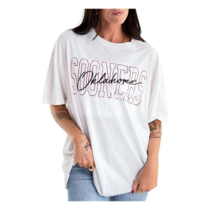 Oklahoma Sooners Gameday Social Women's Owens T-Shirt Large White