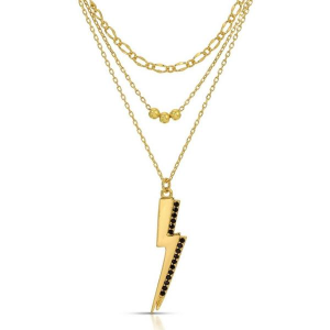 Splendid Iris Layered Lighting Strike Necklace