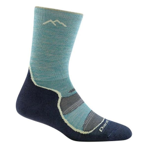 Women's Darn Tough Micro Light Cushion Crew Hiking Socks Small Aqua