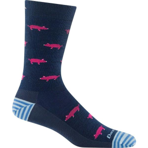 Men's Darn Tough Truffle Hog Lightweight No Cushion Crew Socks Large Midnight