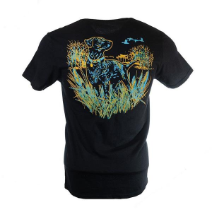 Men's Bone Head Outfitters Retro Lab T-Shirt Large Black