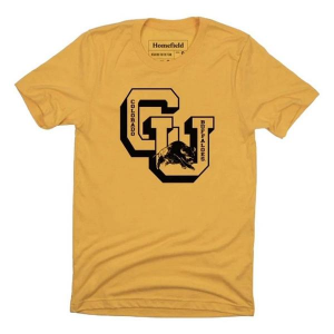 Colorado Buffaloes Homefield Apparel C U T-Shirt 2XLarge Gold