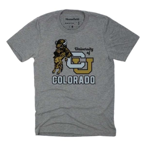 Colorado Buffaloes Homefield Apparel University T-Shirt Medium Heather Grey